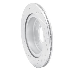 BMW Z4 Brake Rotor (1) - Rear Right - R1 Concepts - Drilled & Slotted - Silver - `09-`16